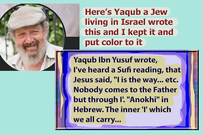 Yaqub Jew lives in Israel wrote this