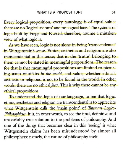 Monk on Wittgenstein Tractatus