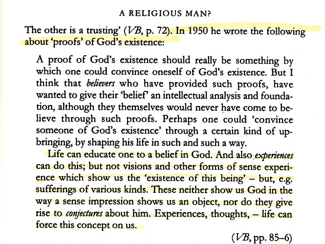 Wittgenstein of proofs of God