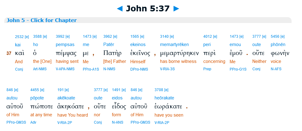 Screenshot 2022-11-21 at 07-32-24 John 5 37 Interlinear 'And the Father who sent me Himself hath testified concerning me ye have neither heard His voice at any time nor His appearance have ye seen