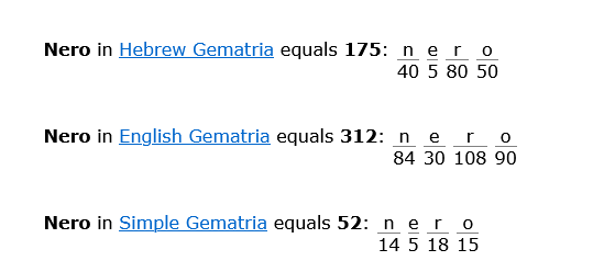 Screenshot 2024-10-12 at 16-02-06 nero value in Gematria is 175